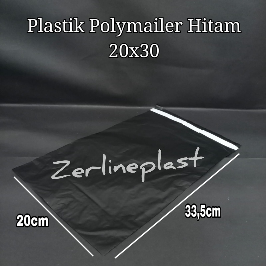 Plastik POLYMAILER HITAM / Plastik Packing @100lbr