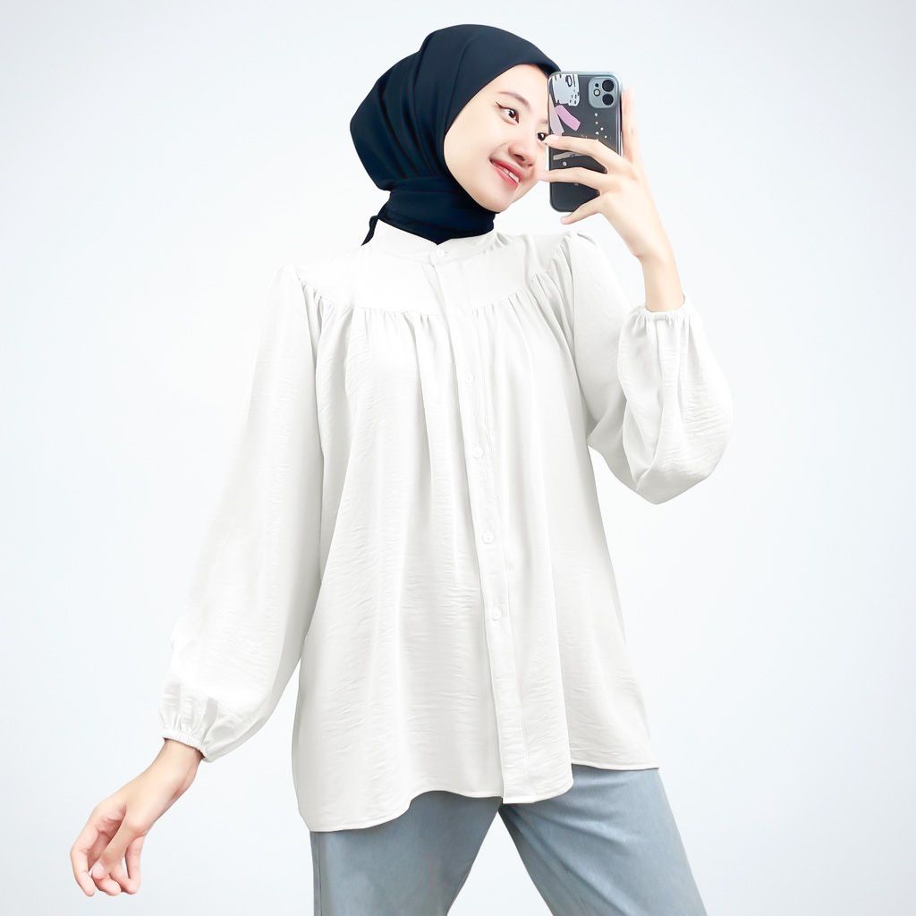 BEFAST - ZFS OOTD Blouse FRANCI / RASHIFA SHIRT BLOUSE / Blouse Kekinian Remaja ABG / Fashion Wanita Hijab / Blouse Terlaris / Termurah / Outfit Wanita Trendy / Atasan Wanita lengan Panjang / Blouse Polos formal / Pakain Casual wanita