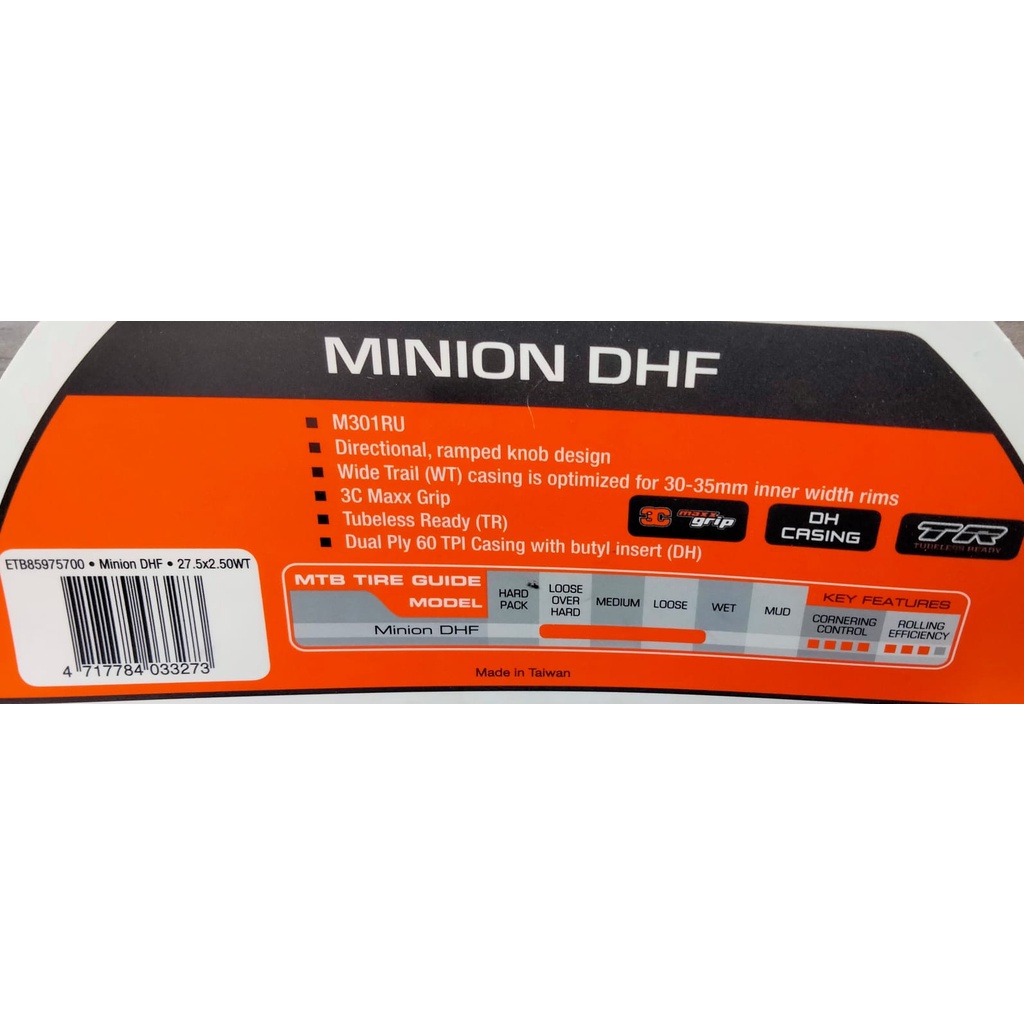 BAN LUAR MAXXIS 27.5 X 2.50 MINION DHF WIDETRAIL 3C TR (BLACK)