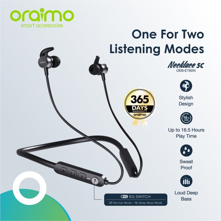 Oraimo Necklace 5C Headset Bluetooth / Earphone Wireless OEB-E78DN