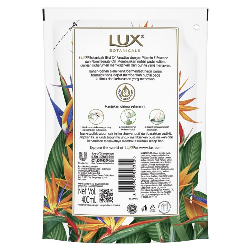 Lux Botanicals Body Wash Bird of Paradise 450mL