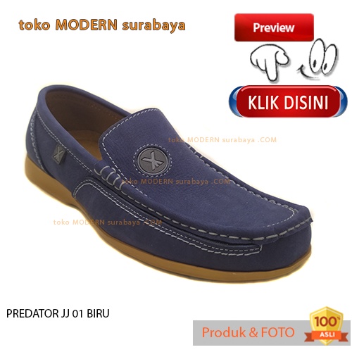 Sepatu pria sekolah kerja casual slip on kulit loafers PREDATOR JJ 01