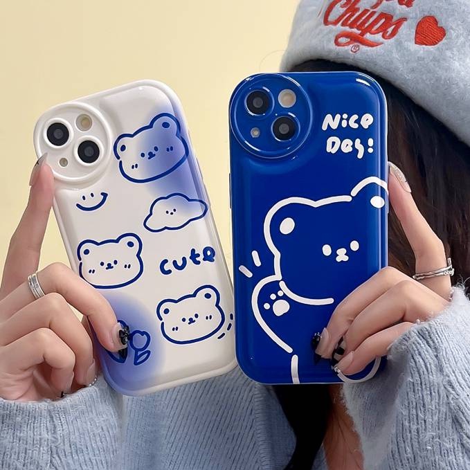 Soft Case Desain Beruang Untuk OPPO A57 A5 A9 A53 A33 A31 A7 A5S A12 A11K F9 Pro A15S A35 A32 A33 F11 A3S VIVO V23 S1 Y11 Y20 Y30 Y20 Y19 Y15S Y20i Y30 Y12