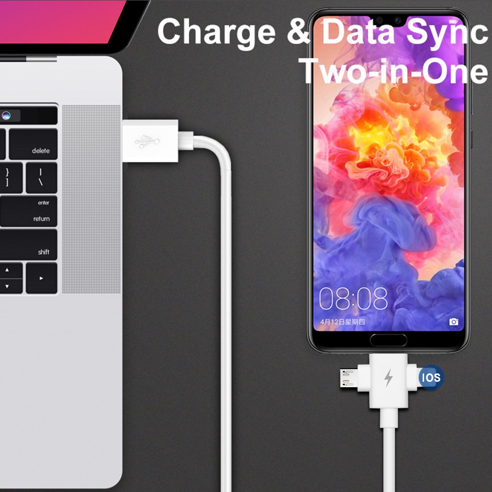 Kabel data / Charger Usb Tipe C 3.1A fast charging Untuk Apple / Android