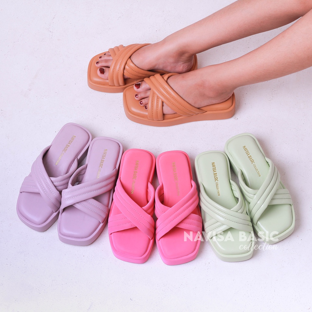 Sandal wanita Silang Empuk Sandal ootd Sandal Winod Damelia Pluvia