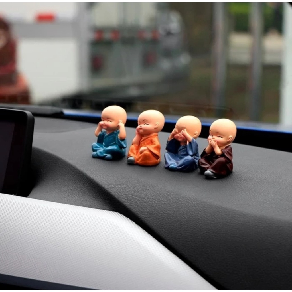 PAJANGAN MOBIL - BIKSU KUNGFU SHAOLIN (4 PCS) - CAR DASHBOARD PREMIUM