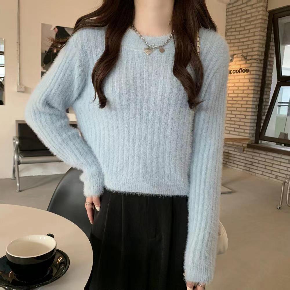 Terbaru Baju Rajut Sweater Baju Atasan Wanita Kekinian Lengan Panjang Top