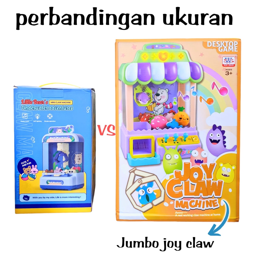 JOY CLAW mainan claw machine Mainan anak mesin capit boneka candy graber mainan tangkap bola candy catcher