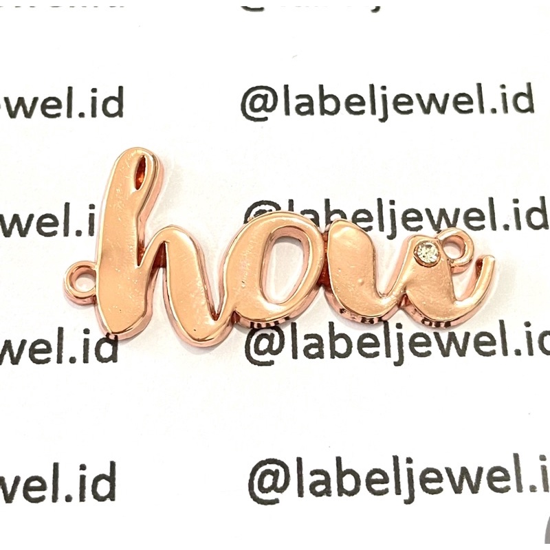 Custom Label Plat Hijab/ Label 3 huruf / Label Merk Gamis / Label Tag / Label Alloy Anti Karat Anti 