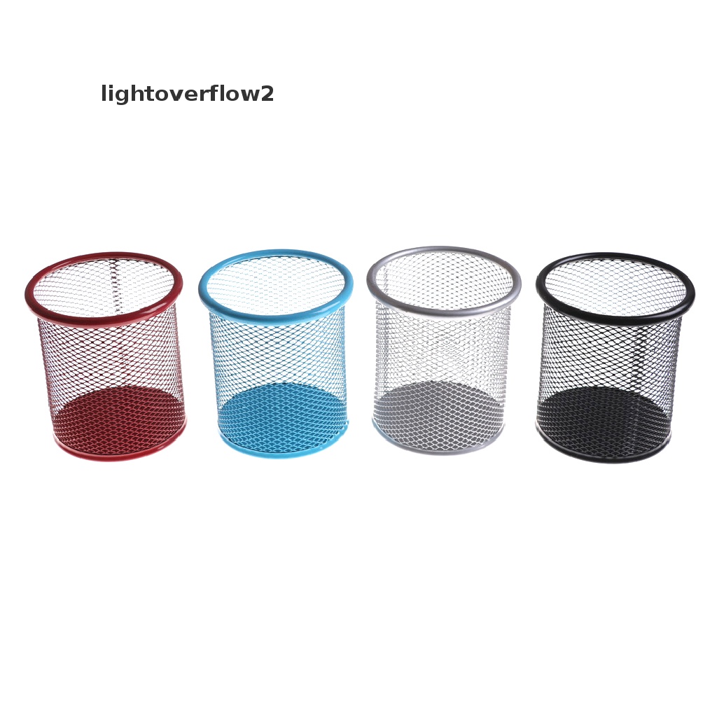 (lightoverflow2) 1pc Holder / Organizer Pensil / Pulpen Bahan Metal Mesh Untuk Meja Kantor