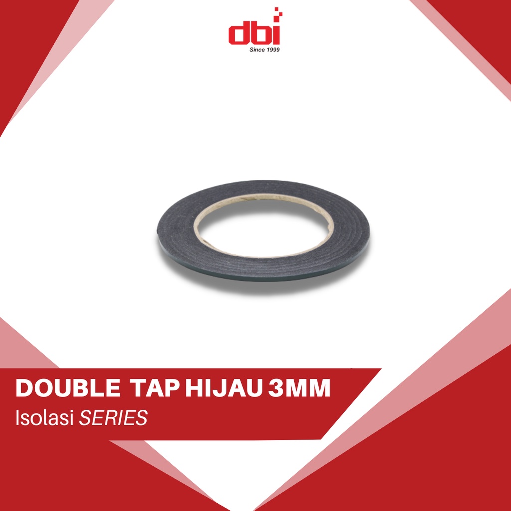 Isolasi Double Tape Foam Busa 3mm Hijau