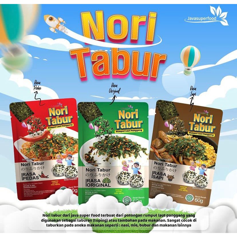 Nori Tabur Rumput Laut Panggang 60gr  KOREA 2 Varian HALAL