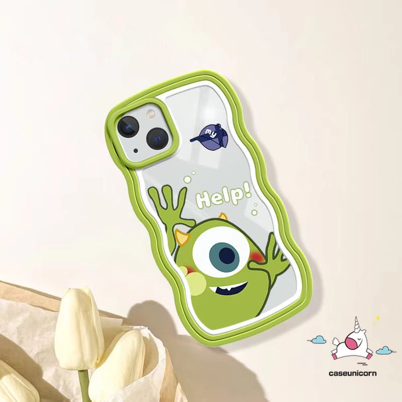 Casing Tepi Bergelombang Lucu Redmi 9T 9 10C 12C 9A 9C 10A POCO M3 X3 Pro NFC Mi 11T Redmi Note10 11 10s 11s 10Pro 11pro+9pro 9s 9 8 Cute Cartoon Monster University Sarung Bingkai Gelombang Lembut