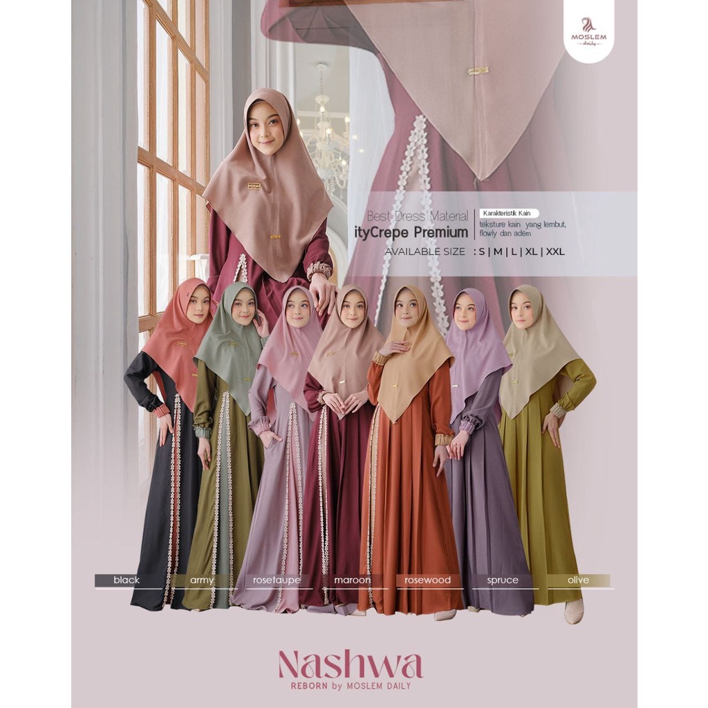 NASHWA REBORN SET KHIMAR BY MOSLEM DAILY