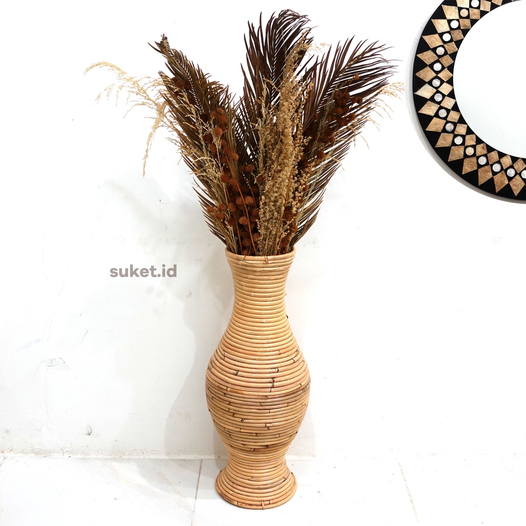 Paket Bunga Rangkai + 60CM Vas Gucci