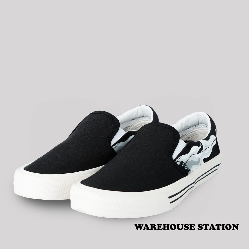 SABA White Flame Slip on - Sepatu Sneakers Casual Pria Wanita