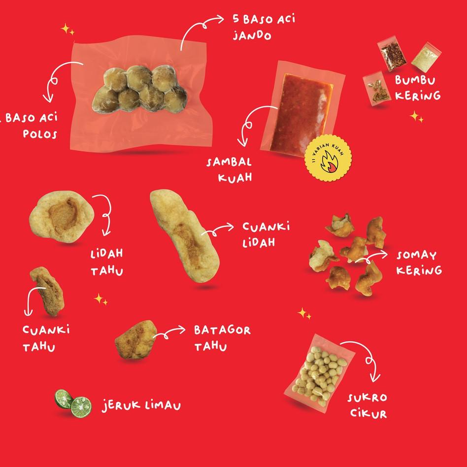 

Cuma disini--Baso Aci Kuah Seblak Pedas Premium
