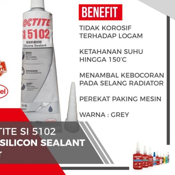 

LEM SILICON GASKET TAHAN PANAS UNTUK PAKING & RADIATOR LOCTITE SI 5102