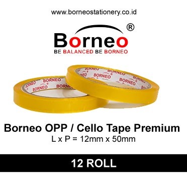 

TBMO CELLO TAPE PREMIUM 24MMX50M BORNEO / ISOLASI