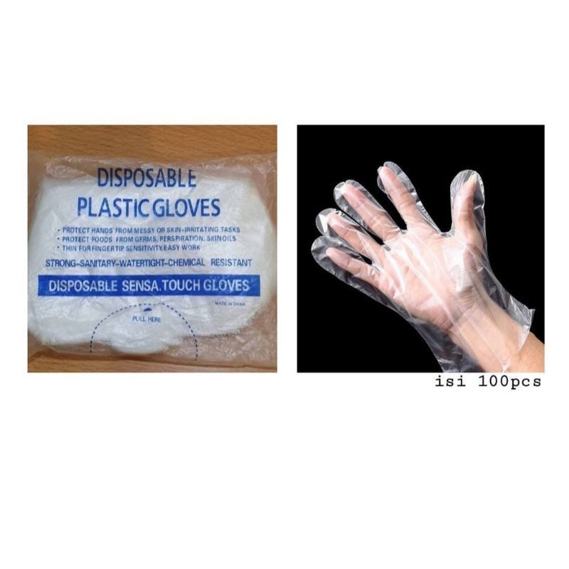 MH80SARUNG TANGAN PLASTIK HIGIENIS ISI 100PCS/SARUNG TANGAN PLASTIK DISPOSABLE HANDS GLOVES ISI 100PCS./SARUNG TANGAN PLASTIK TRANSPARAN