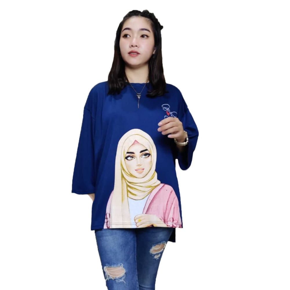 LD 130 ATSAN OVERSIZE MUSLIMAH KAOS WANITA JUMBO VIRAL