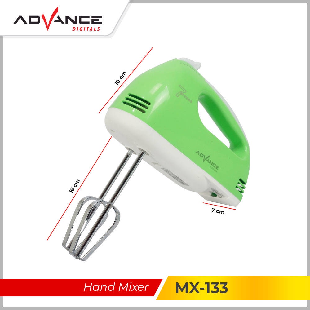【Garansi 1 Tahun】Advance MX-133 Hand Mixer 7 Speed 100 Watt Hand Mixer Tangan Pengaduk Adonan 100% Ori