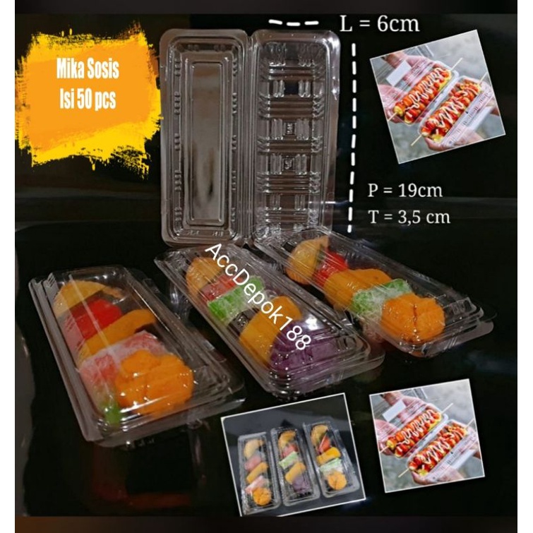 Mika Sosis Tray Sosis Mika Hotdog Mika Panjang Tray Hotdog isi 50pcs