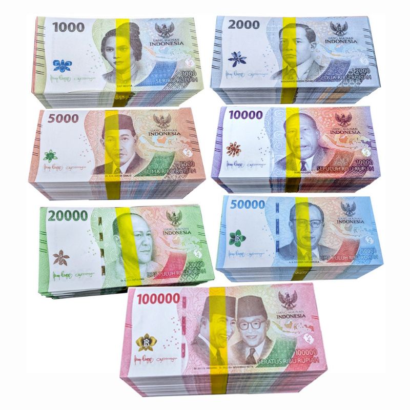 20 lembar Uang REPLIKA / Mainan DOFF GRADE A alat belajar anak / untuk Mahar