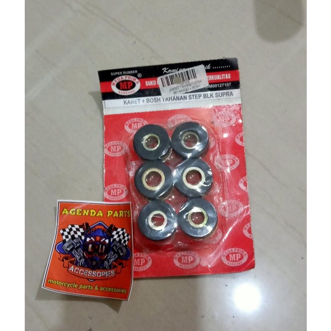 Karet + bosh dudukan footstep step belakang supra x supra fit lama 1set 6pcs kiri kanan