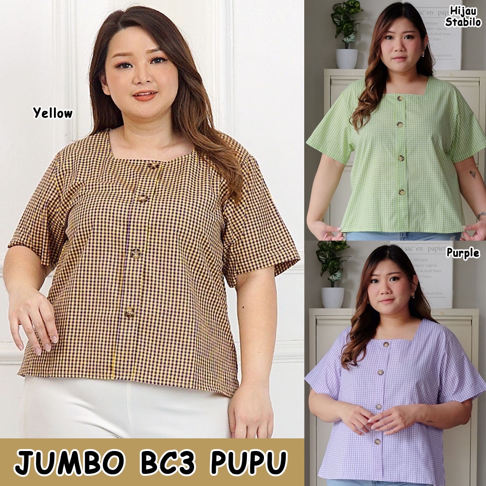 BIGCLO - (COD) LD 120cm Blouse Jumbo Wanita BC3 Baju Atasan Bigsize