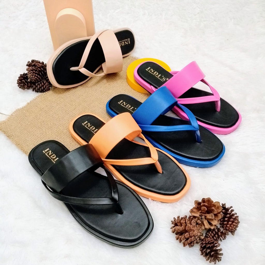 Sandal Platform Wanita Kekinian Warna Kombinasi Sandal Cewek Terbaru NESANH - LYRRA