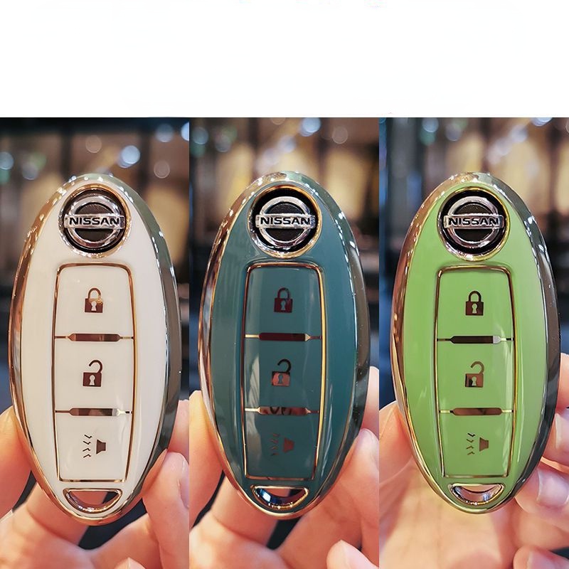 Untuk Nissan Key Case Female21 3per4 Kunci Generasi 14 Xuanyi Teana Hacker Qijun Tuda Blue Bird Remote Control Key Case