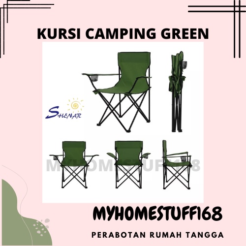 KURSI LIPAT TRAVEL CAMPING OUTDOOR SANDARAN SANTAI PORTABLE-CAMPING CHAIR 4 WARNA