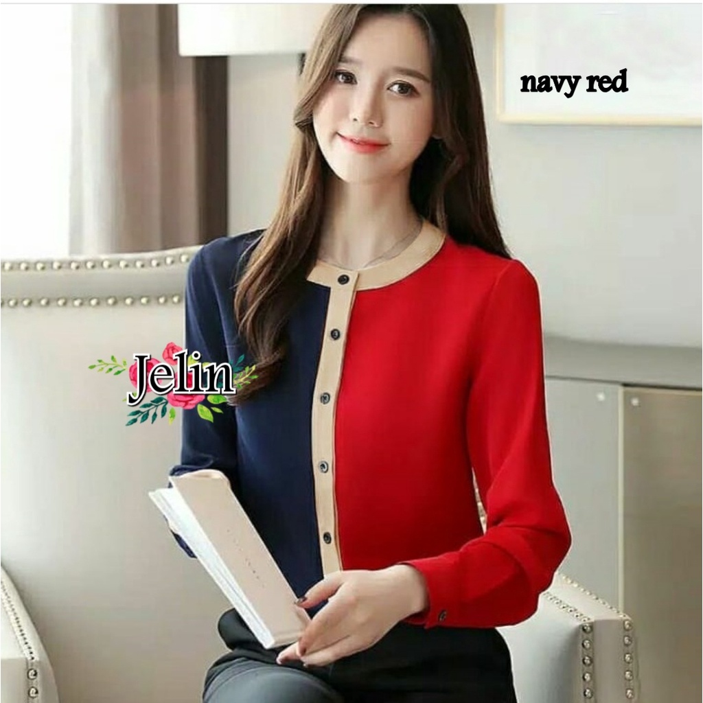 [IJFK] Blouse Wanita Trend 2023 / Blouse Mewah Elegant / Baju Atasan Wanita Korean Style / Blouse Wanita Murah [HN]