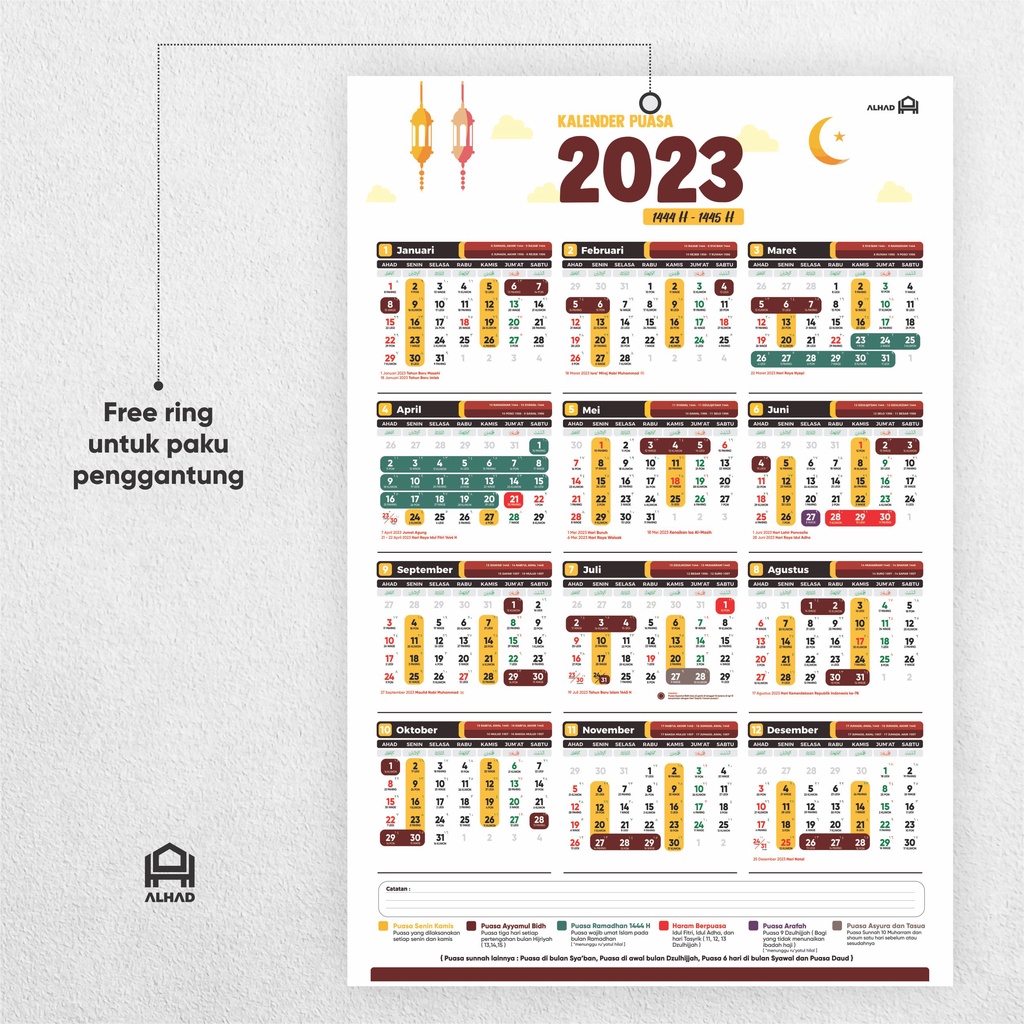 Kalender Puasa Sunnah 2023 Homecare24