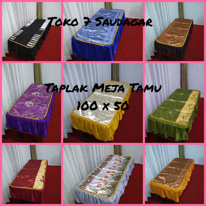 Taplak Meja Tamu Minimalis Taplak Tamu ORI Premium Bahan Halus Lembut Jersey ukurn 100 x 50