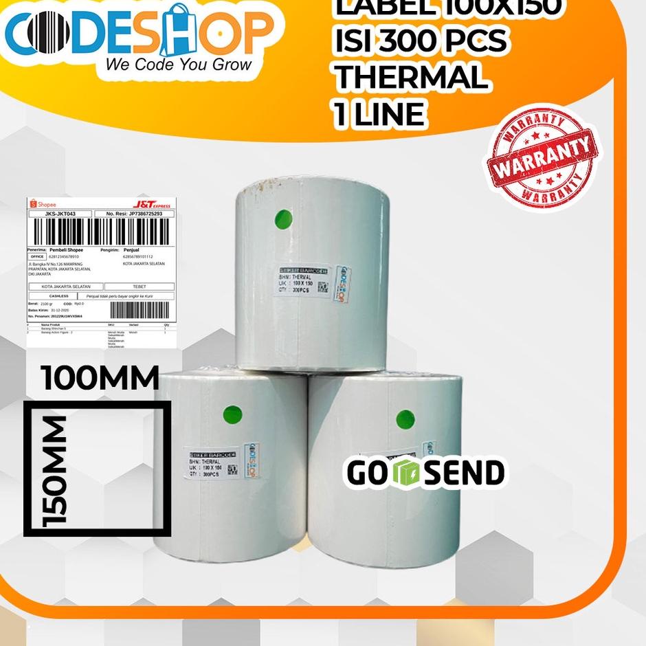 

Flash Sale LABEL BARE 100 X 150 KERTAS STICKER THERMAL 100x150 mm 300 pcs !