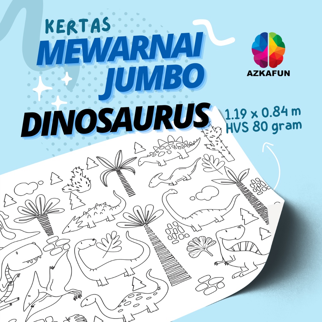 

Kertas Mewarnai Jumbo DINOSAURUS - kertas mewarnai besar