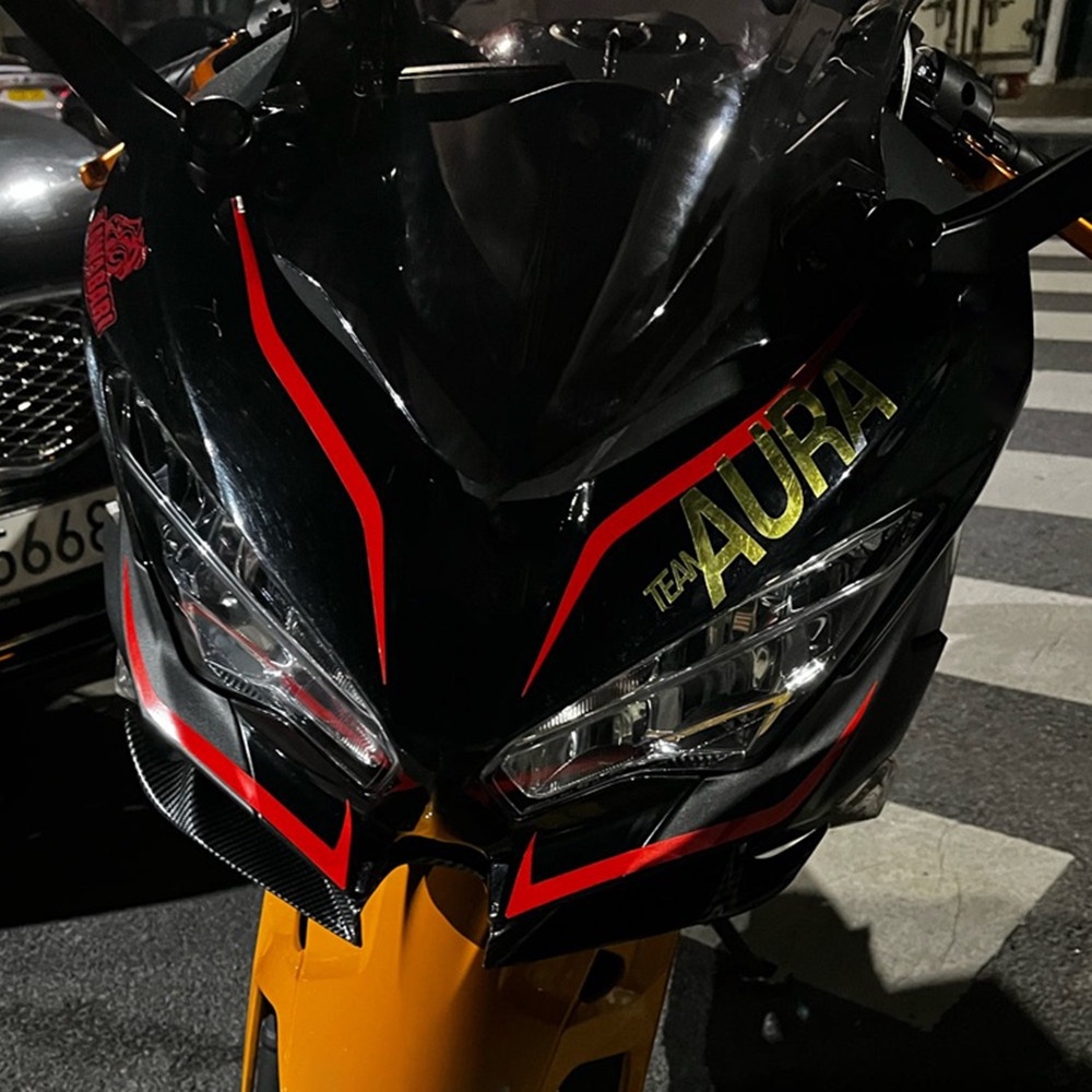 Kawasaki Fairing Sticker Stiker Depan Decal Ninja400 H2 H2SX Motor Modifikasi Decal Helm Dekorasi