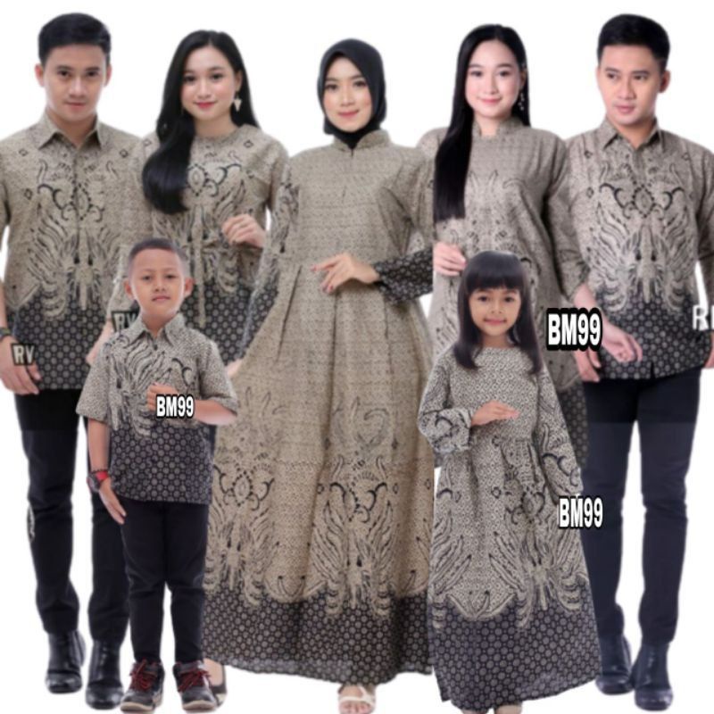 Batik Couple keluarga sania ruffle ori ndoro jowi dnt