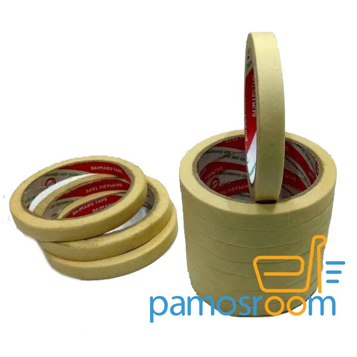 

Masking Tape 12mm x 21m Daimaru / Lakban Kertas 1/2inch Daimaru (1DUS ISI 192ROLL)