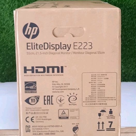 Monitor HP 22 Inch E223 IPS, HDMI, FULL HD, Lengkap Dus, Sangat Mulus, Dan Bergaransi