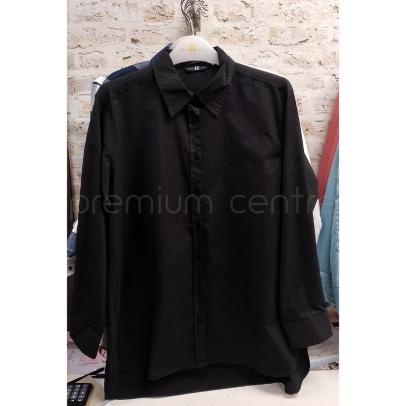 C2 | 2 WARNA KEMEJA WANITA KEMEJA HITAM WANITA KEMEJA PUTIH WANITA ORIGINAL