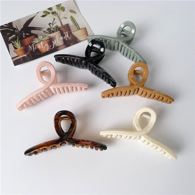 JEPIT RAMBUT JEDAI BAHAN PLASTIK GLOSSY WARNA PASTEL UNTUK WANITA JEDAI JUMBO HA097 (KIM)