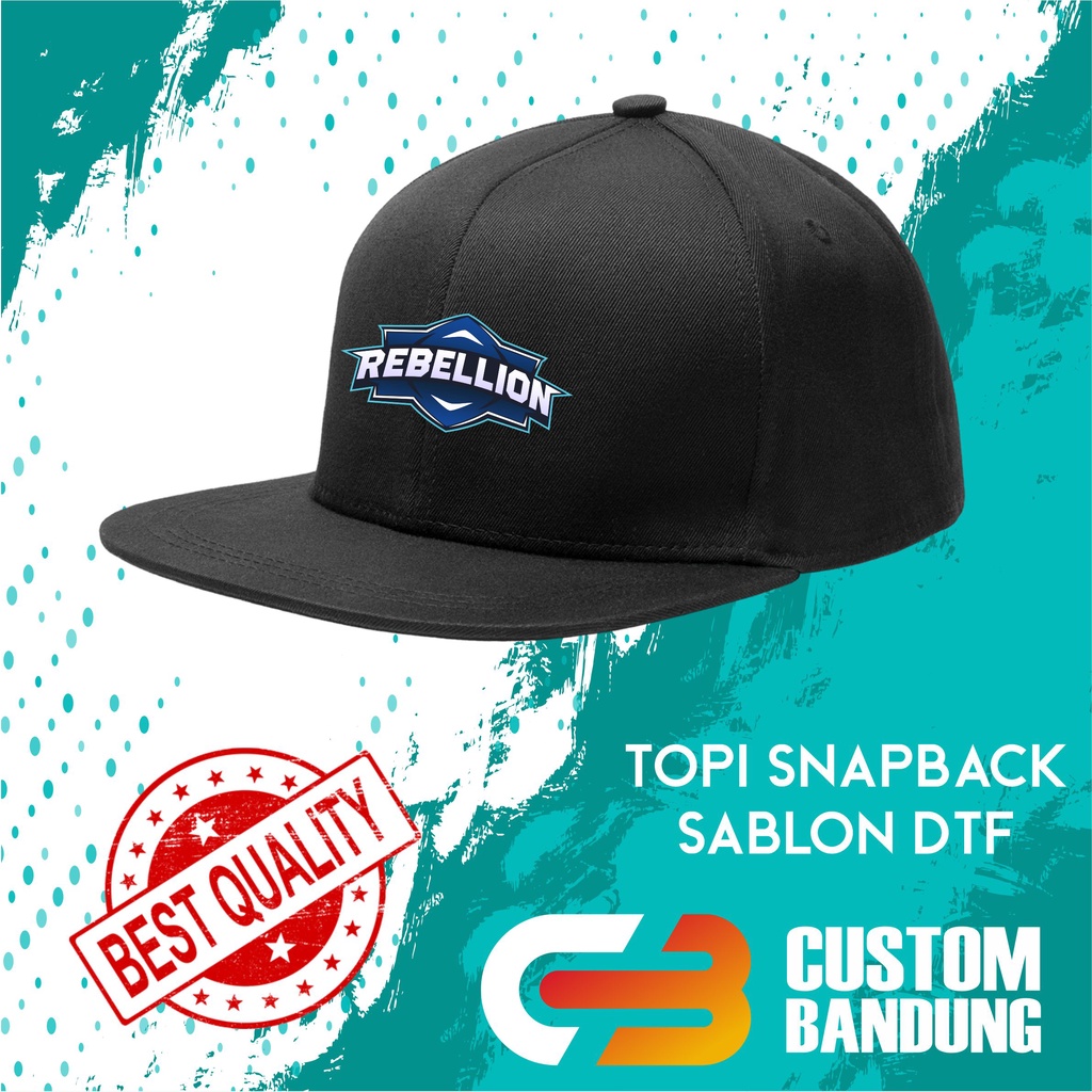 Topi Snapback REBELLION ZION Pria Wanita Topi Cap Bisa Tulis Nama Bisa COD Original High Premium Quality