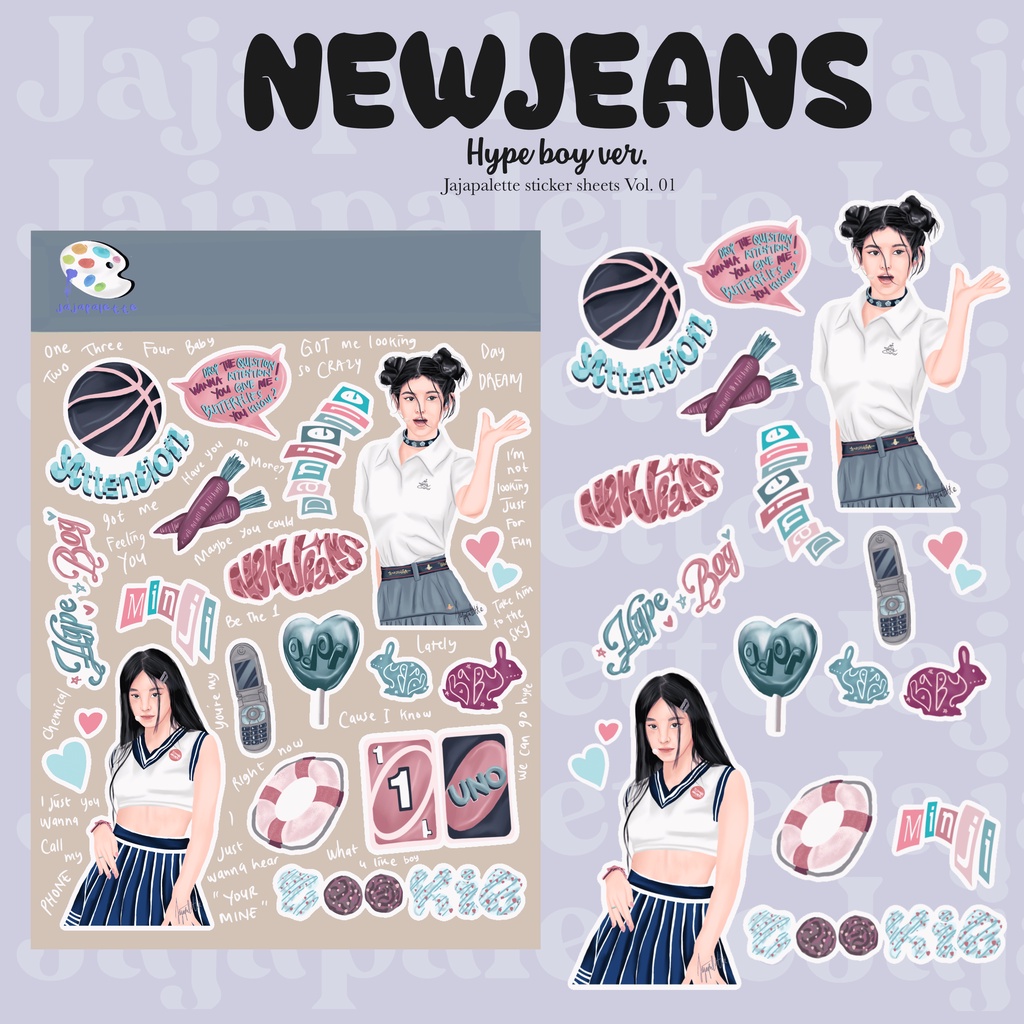 

STIKER Aesthetic KPOP NEWJEANS Deco STICKERS for Bujo Vintage