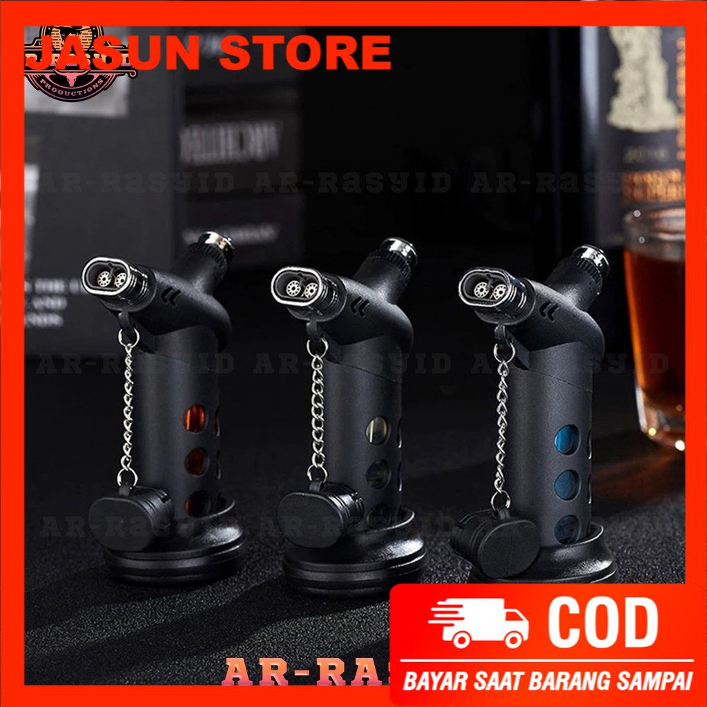 Bisa COD! Korek Api Las Gas Pocket Torch Meng Hu Smoking Set 3605