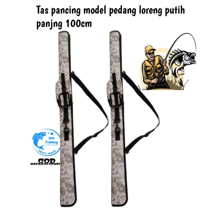 TAS PANCING HARD CASE SH*MANO  LORENG PUTIH 100CM