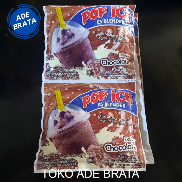 

pop ice rasa coklat 1 renceng isi 10 sachet