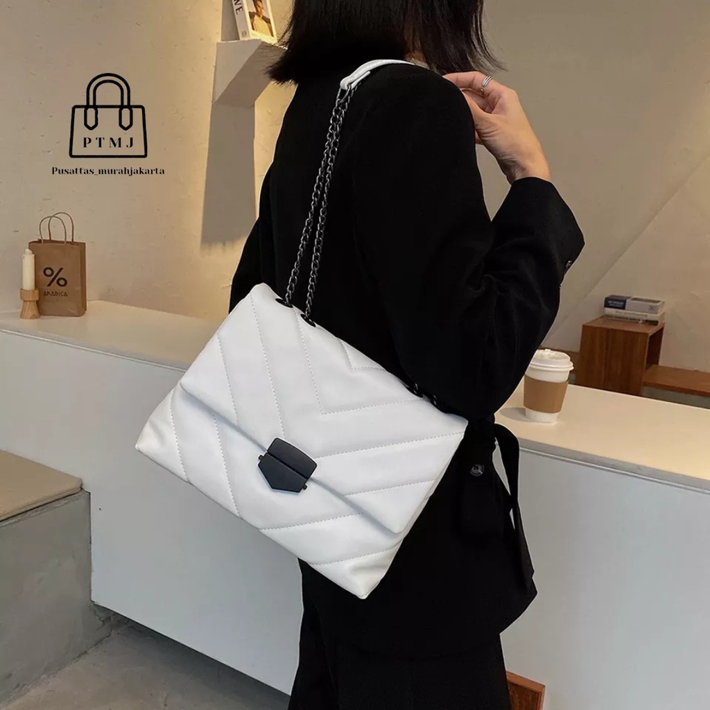 Safira bag wanita tas kuliah sling bag wanita terbaru model korea ( COD )